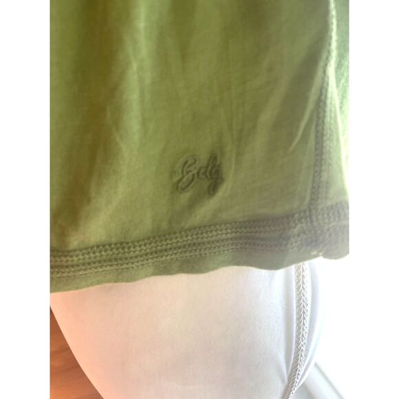 BDG Urban Outfitters Y2K Henley Babydoll Peplum Top L Green Soft Girl Coquette - Picture 8 of 12